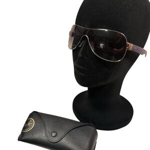 Ray-Ban Y2K vintage Women's Sunglasses with purple frame and Purple Accents